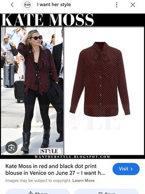EQUIPMENT KATE MOSS SILK BLOUSE